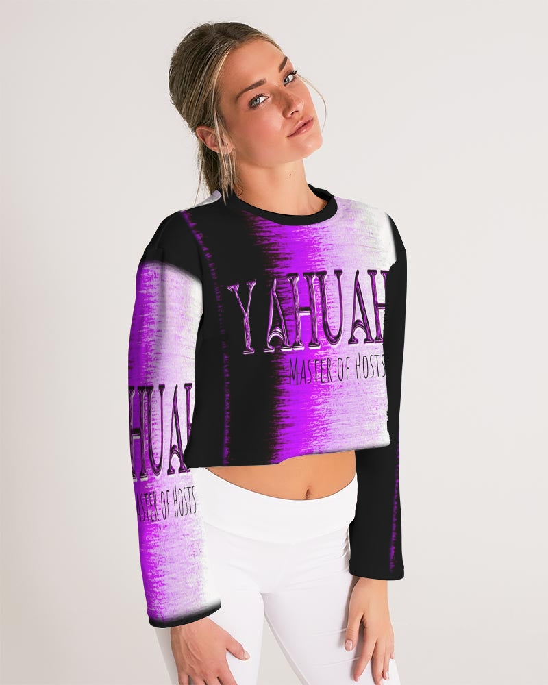 Yahuah-Master of Hosts 01-02 Designer Drop Shoulder Cropped Sweatshirt