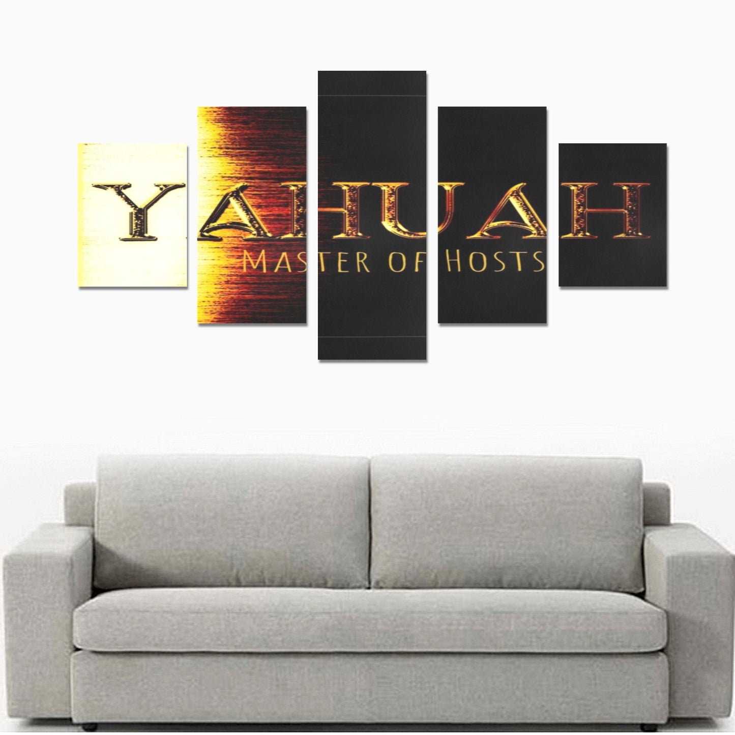 Yahuah-Master of Hosts 01-03 Canvas Wall Art Prints (No Frame) 5 Pieces/Set B