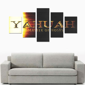 Yahuah-Master of Hosts 01-03 Impresiones artísticas en lienzo para pared (sin marco) 5 piezas/juego B 