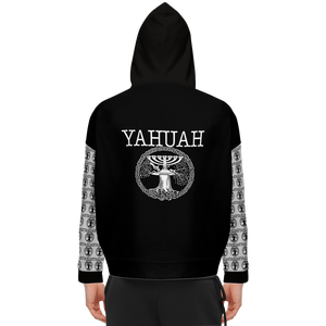 Yahuah-Tree of Life 02-06 Yin Yang Sudadera con capucha de diseño relajado para hombre 
