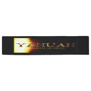 Yahuah-Master of Hosts 01-03 Camino de mesa de diseño 16" x 72" 
