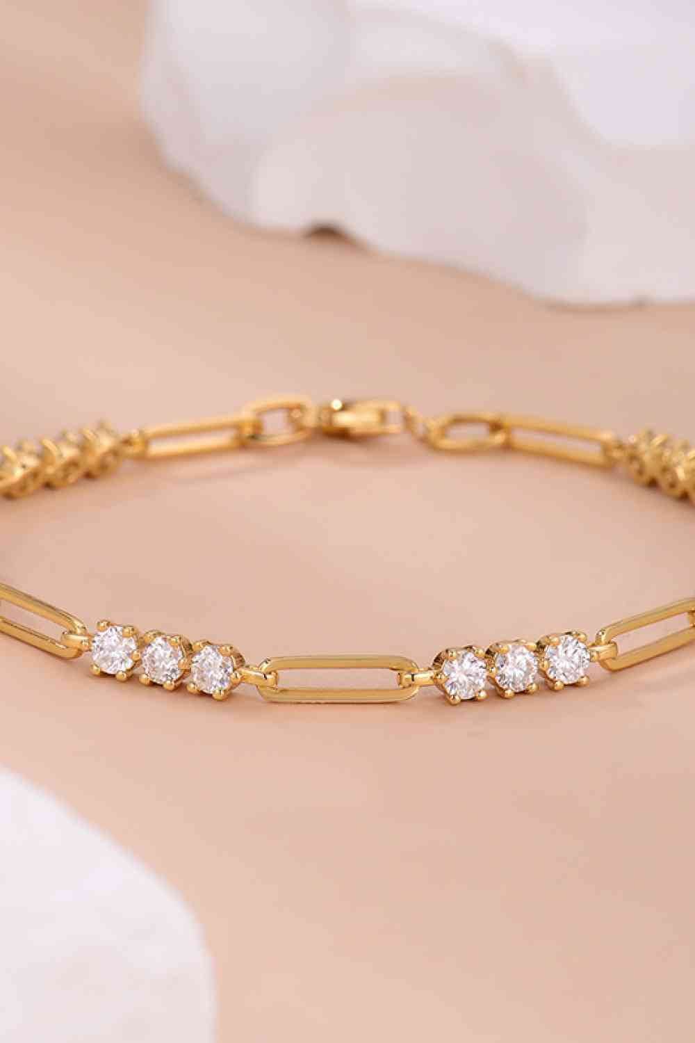 1.8 Carat Moissanite 925 Sterling Silver Bracelet (Silver/Gold)