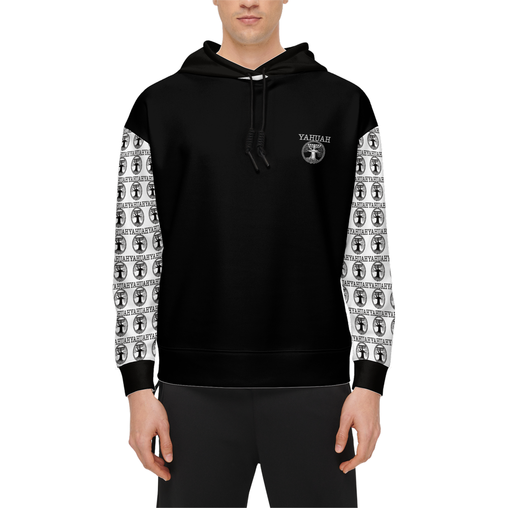 Yahuah-Tree of Life 02-06 Yin Yang Men’s Designer Relaxed Fit Pullover Hoodie