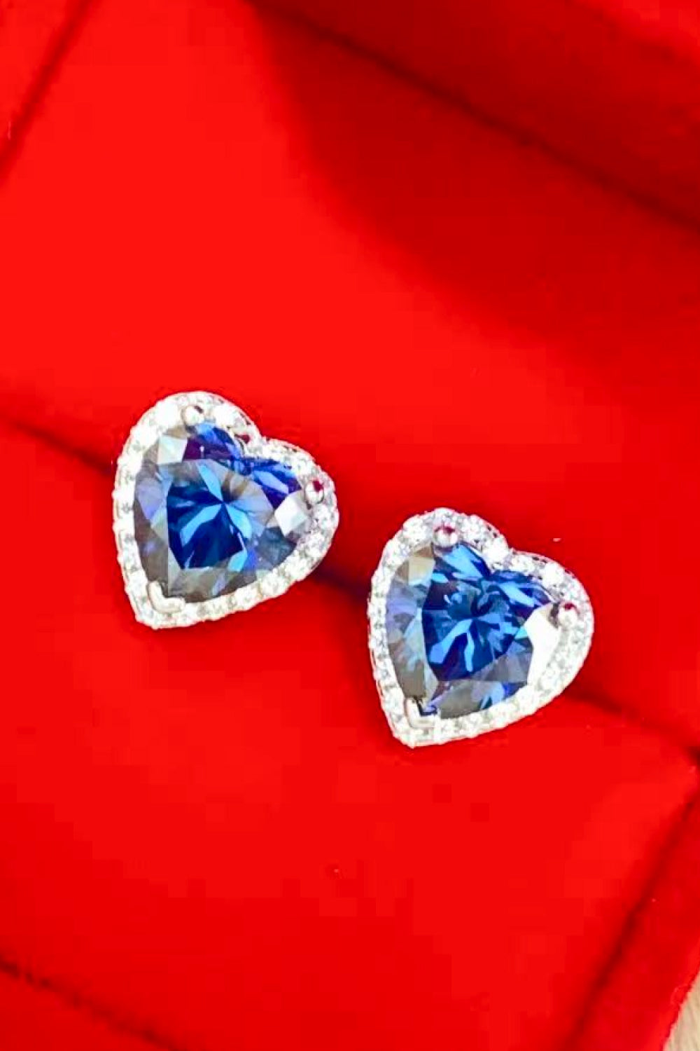 Heart Shaped 4 Carat Moissanite Stud Earrings