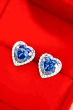 Load image into Gallery viewer, Heart Shaped 4 Carat Moissanite Stud Earrings