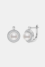 Load image into Gallery viewer, Moissanite Pearl 925 Sterling Silver Earrings