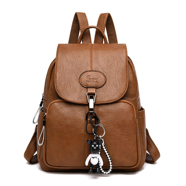 Vintage PU Leather Ladies Backpack