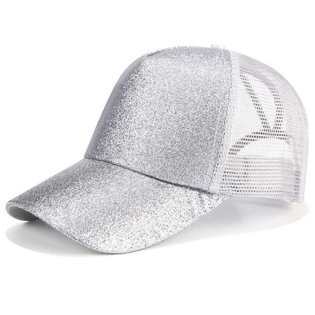 Glitter Detail Lady Snapback Baseball Cap