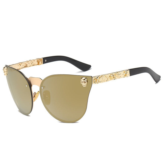 Skull Frame Metal Temple High Quality Sunglasses