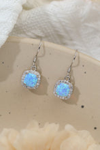 Load image into Gallery viewer, Opal Square Drop Earrings