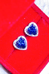 Heart Shaped 4 Carat Moissanite Stud Earrings