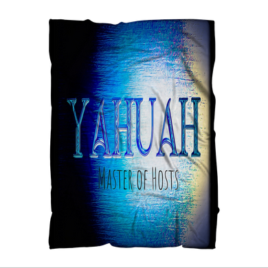 Yahuah-Master of Hosts 01-01 Manta de tiro de sublimación de diseñador 4.3 pies (ancho) x 5.8 pies (alto)
