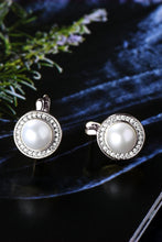 Load image into Gallery viewer, Moissanite Pearl 925 Sterling Silver Earrings