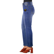 Cargar imagen en el visor de la galería, Yahuah-Tree of Life 03-01 Jeans ajustados de diseñador para mujer (impreso frontal)