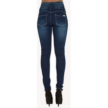 Load image into Gallery viewer, Stretchy Denim Skinny Button Front High Waist Jeans