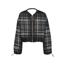 Load image into Gallery viewer, TRP Twisted Patterns 06: Digital Plaid 01-06A Designer Cropped Chiffon Jacket
