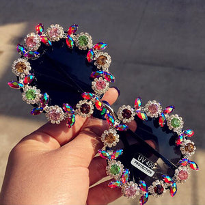 Gafas de sol redondas de cristal vintage hechas a mano