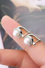 Load image into Gallery viewer, Moissanite Pearl 925 Sterling Silver Earrings