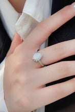 Load image into Gallery viewer, Platinum Plated Opal Pear Shape Ring