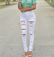 Load image into Gallery viewer, Destroyed High Waist Skinny Denim Jeans (3 colors)