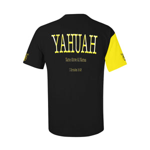Yahuah-Name Above All Names 02-02 Camiseta con bolsillo de parche para hombre (Estilo 01) 