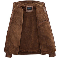 Load image into Gallery viewer, Mountainskin Faux Leather Male Jacket (Dark/Light Coffee Color)