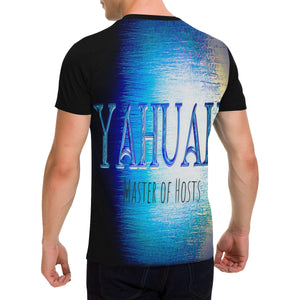 Yahuah-Master of Hosts 01-01 Camiseta con bolsillo de parche para hombre 