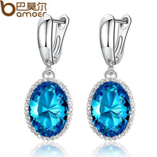 Load image into Gallery viewer, Platinum Plated Luxury AAA Zircon Earrings (4 colors)