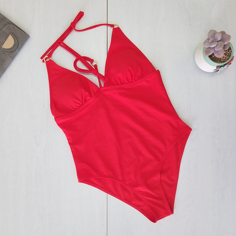 Halter Vintage Push up Swimsuit