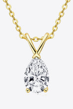 Load image into Gallery viewer, 1.5 Carat Moissanite 925 Sterling Silver Pear Cut Solitaire Pendant Necklace