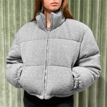 Load image into Gallery viewer, Stand Collar Zipper Pocket Puffer Jacket (3 colors)