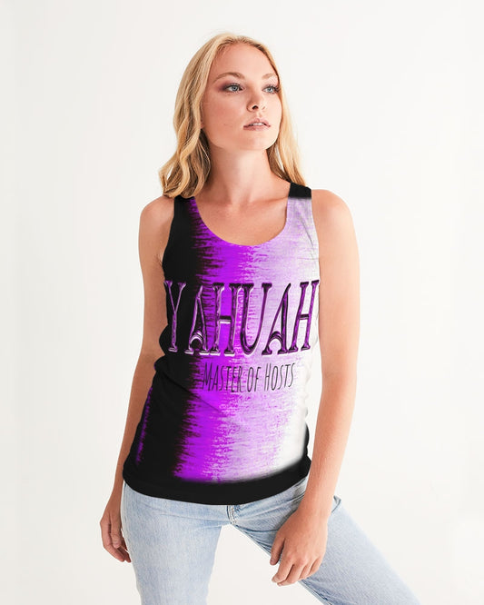 Yahuah-Master of Hosts 01-02 Camiseta sin mangas de diseñador para mujer con espalda cruzada