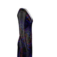 Cargar imagen en el visor de la galería, Estampados florales: Minivestido tipo cárdigan con cuello en V y diseño estampado Roses 01 