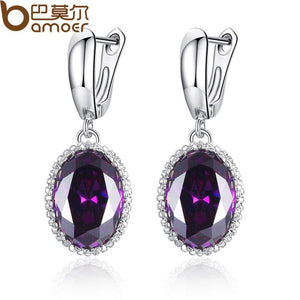 Platinum Plated Luxury AAA Zircon Earrings (4 colors)