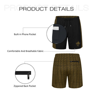 BREWZ Elected pantalones cortos de longitud media de doble capa para hombre