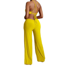 Load image into Gallery viewer, Solid Sleeveless Suspender Wide Leg Jumpsuit
