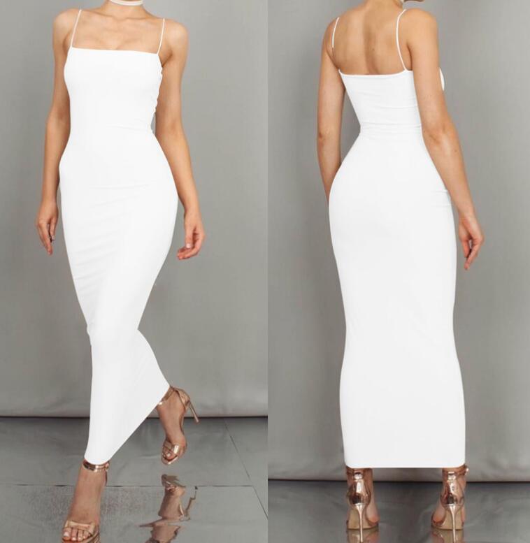 Bodycon Spaghetti Strap Maxi Dress