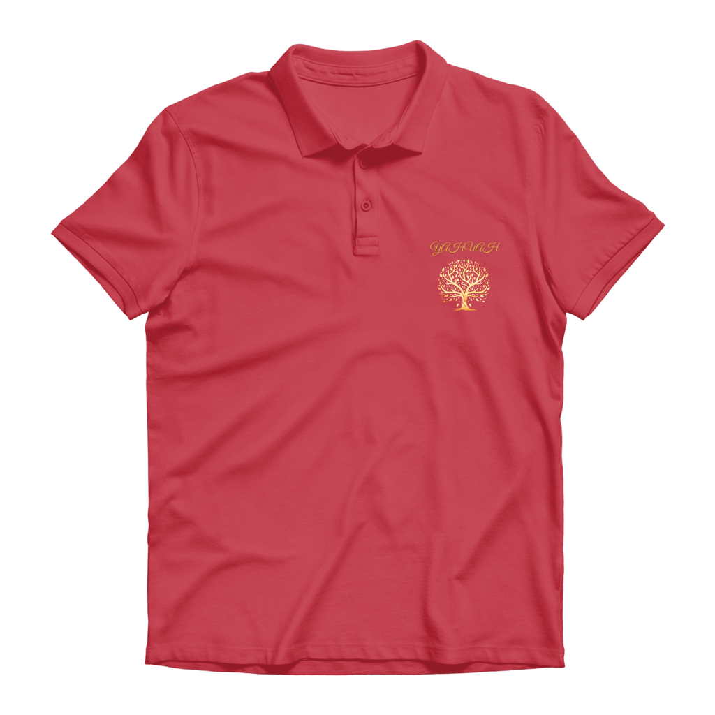 Yahuah-Tree of Life 01 Designer Premium Adult Polo Shirt (5 Colors)