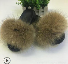 Load image into Gallery viewer, Faux Fur Lady Slippers
