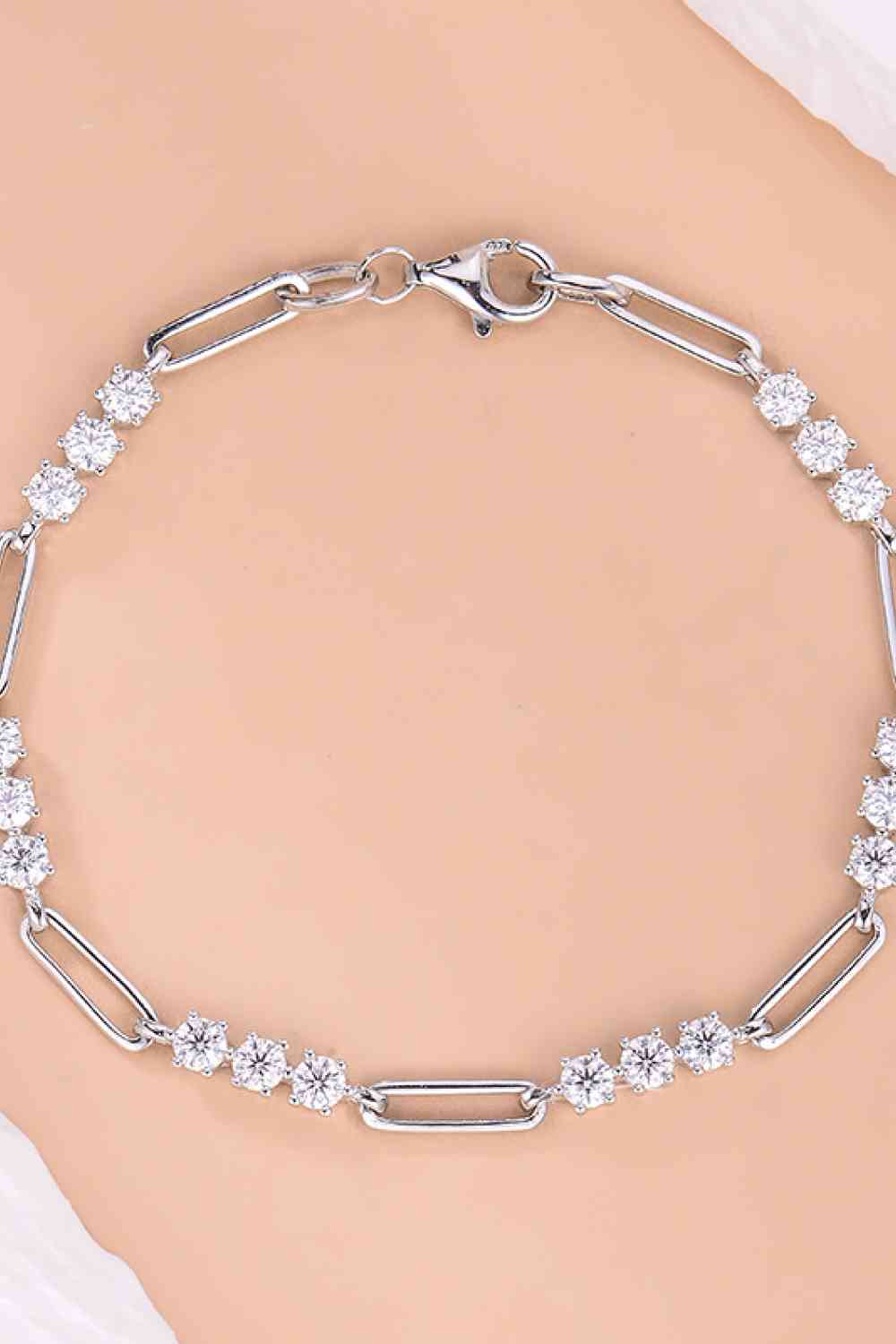 1.8 Carat Moissanite 925 Sterling Silver Bracelet (Silver/Gold)