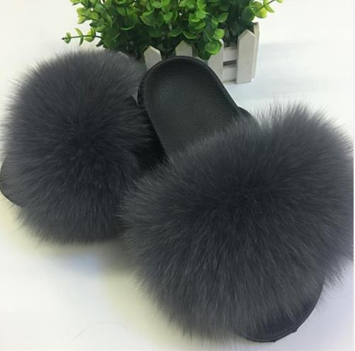 Faux Fur Lady Slippers