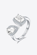 Load image into Gallery viewer, 925 Sterling Silver 1 Carat Moissanite Open Ring