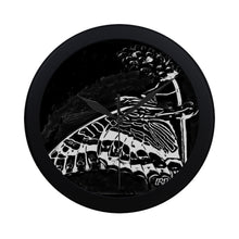 Cargar imagen en el visor de la galería, Modelos de insectos: hermosas mariposas 02-01 Reloj de pared negro