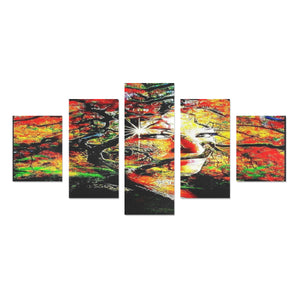 Impresiones artísticas de pared en lienzo de dulces de otoño (sin marco) 5 piezas/juego B 