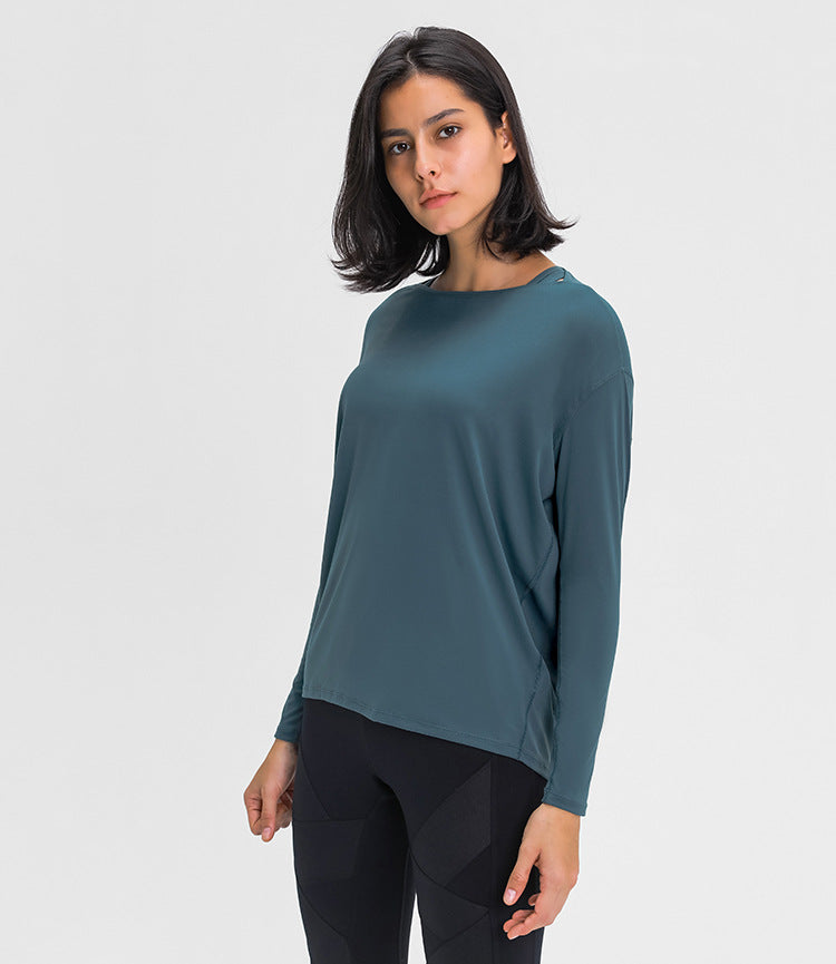 Loose Long Sleeve Slim Lady Sports Shirt