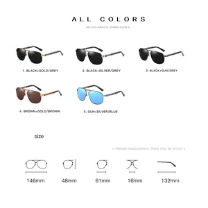 Gafas de sol polarizadas de diseño masculino
