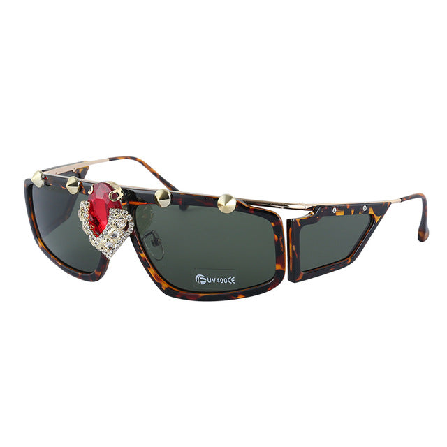 Big Diamond Goggle Sun UV400 Lady Sunglasses