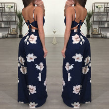 Load image into Gallery viewer, Floral Print Wide Leg Bodycon Jumpsuit