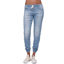 Load image into Gallery viewer, Vintage Mid Waist Drawstring Jeans