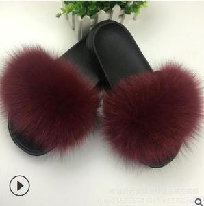 Faux Fur Lady Slippers